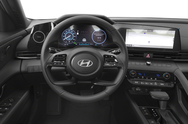 Interior of 2026 Hyundai Elantra Hybrid.
