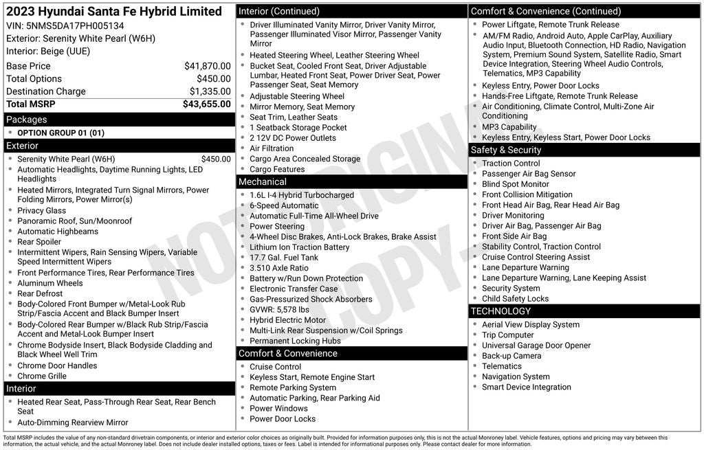 2023 Hyundai SANTA FE HYBRID Limited