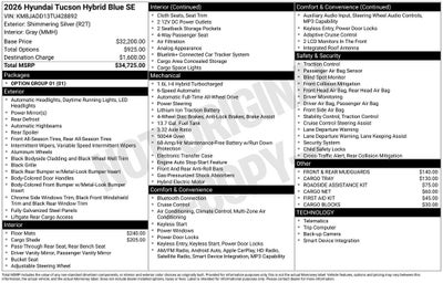 2026 Hyundai TUCSON HYBRID Blue