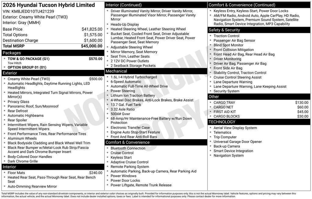 2026 Hyundai TUCSON HYBRID Limited
