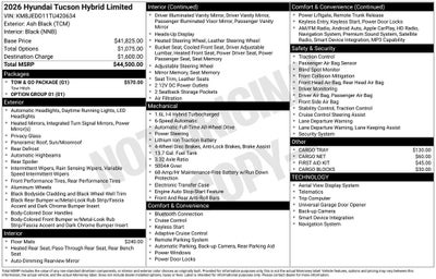2026 Hyundai TUCSON HYBRID Limited