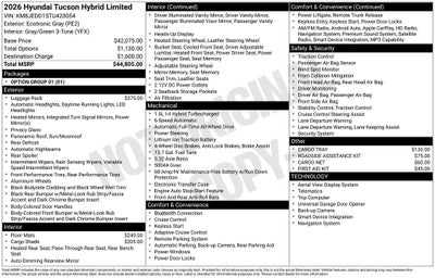 2026 Hyundai TUCSON HYBRID Limited