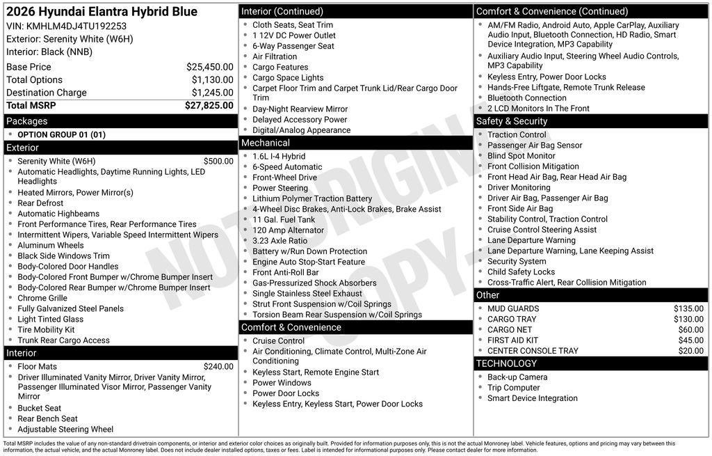 2026 Hyundai ELANTRA HYBRID Blue