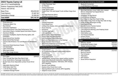 2023 Toyota CAMRY LE