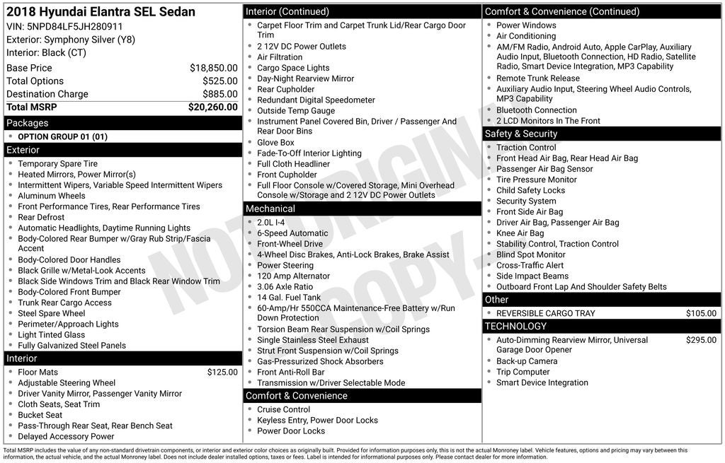 2018 Hyundai ELANTRA SEL