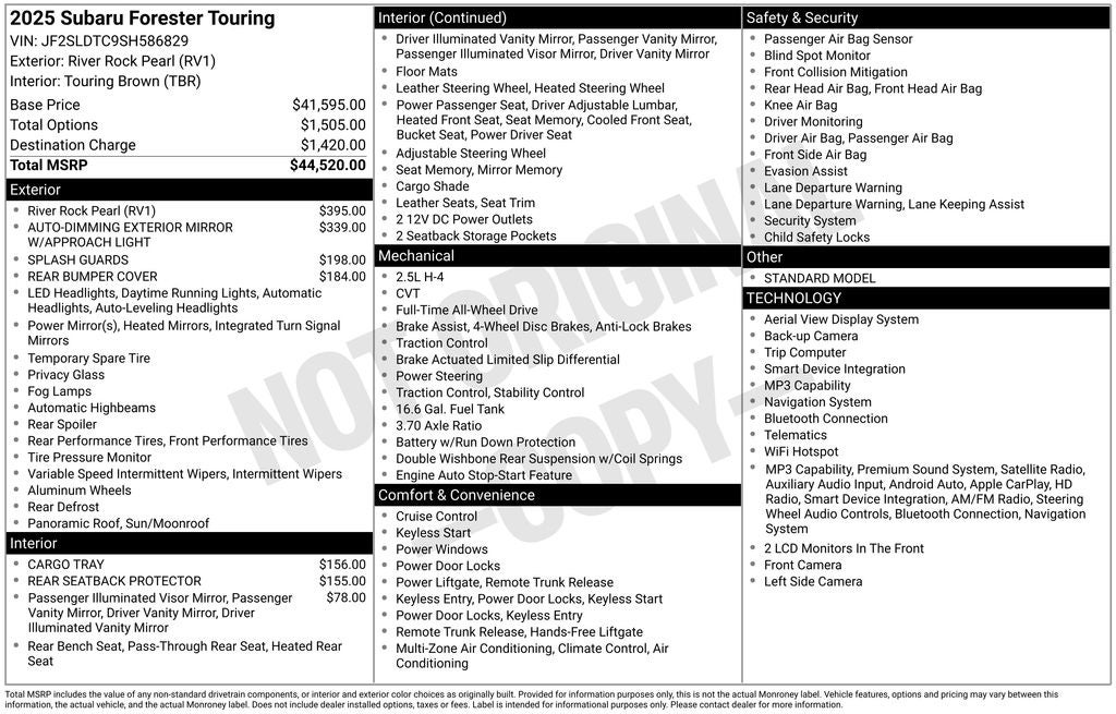 2025 Subaru Forester Touring