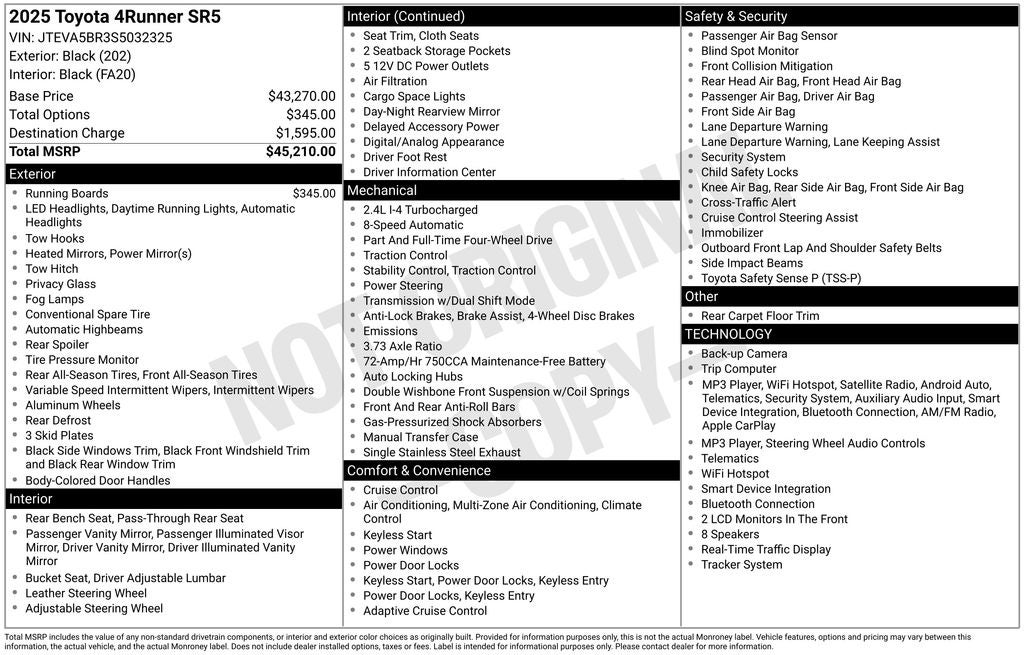2025 Toyota 4Runner SR5