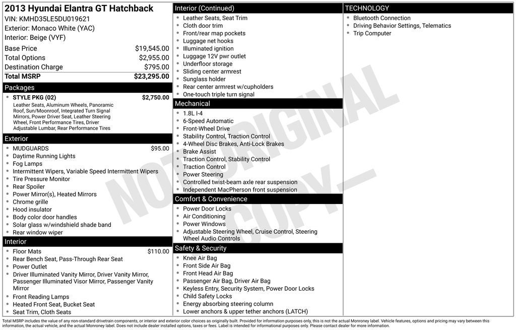 2013 Hyundai ELANTRA Base