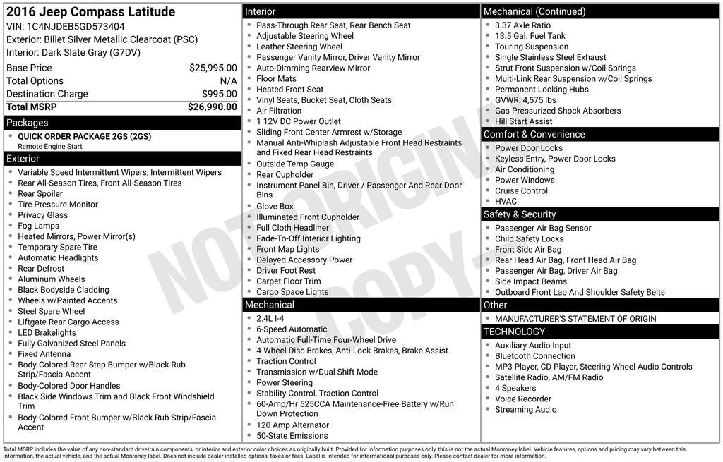 2016 Jeep Compass Latitude