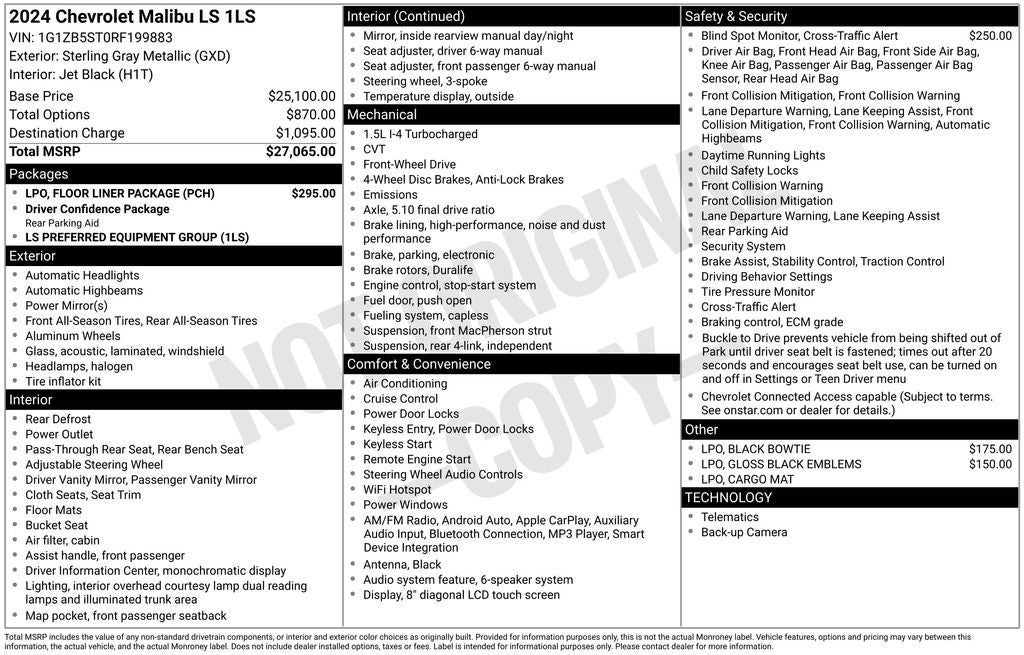 2024 Chevrolet Malibu LS 1LS
