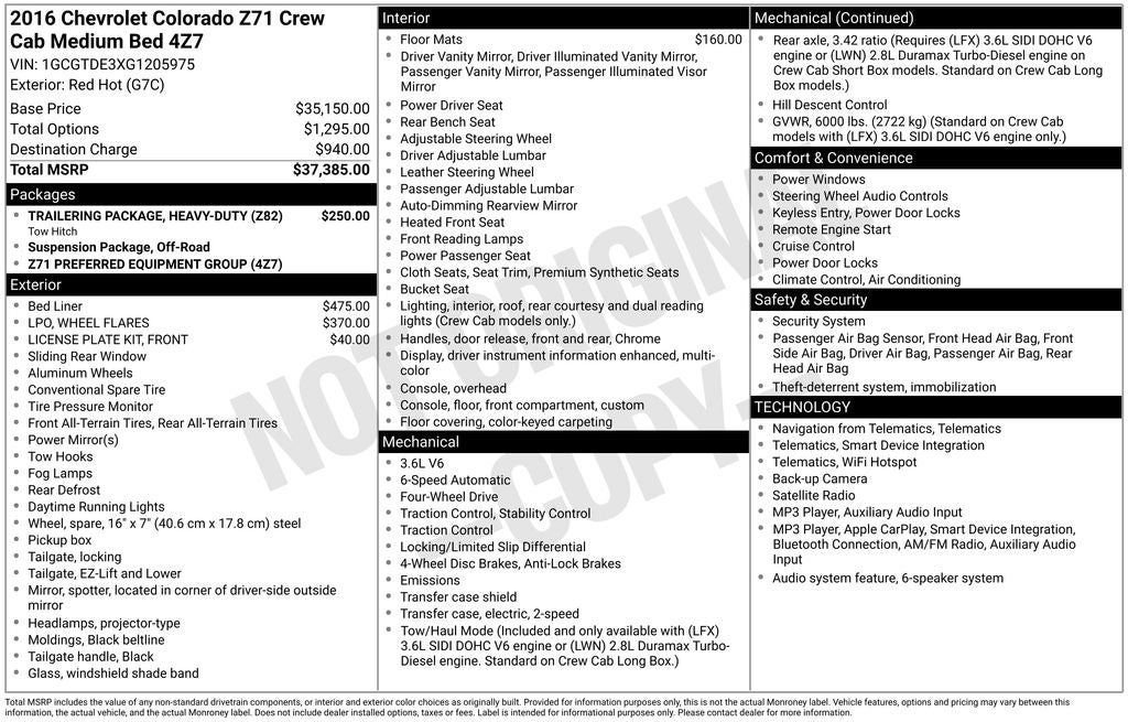 2016 Chevrolet Colorado Z71
