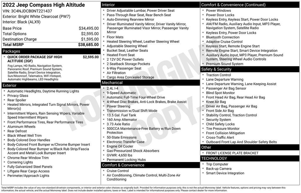 2022 Jeep Compass High Altitude