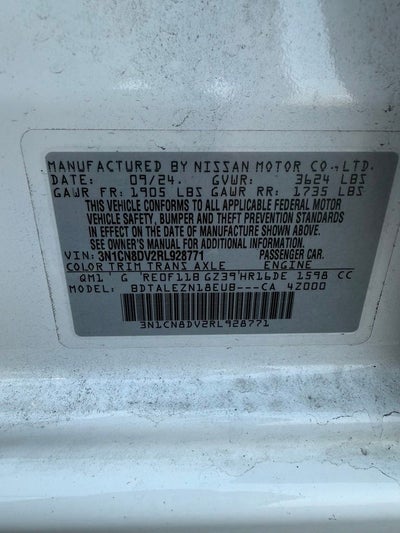 2024 Nissan Versa 1.6 S