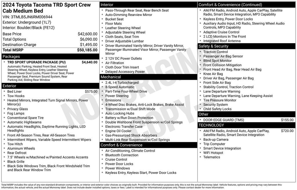 2024 Toyota TACOMA TRD SPORT TRD Sport