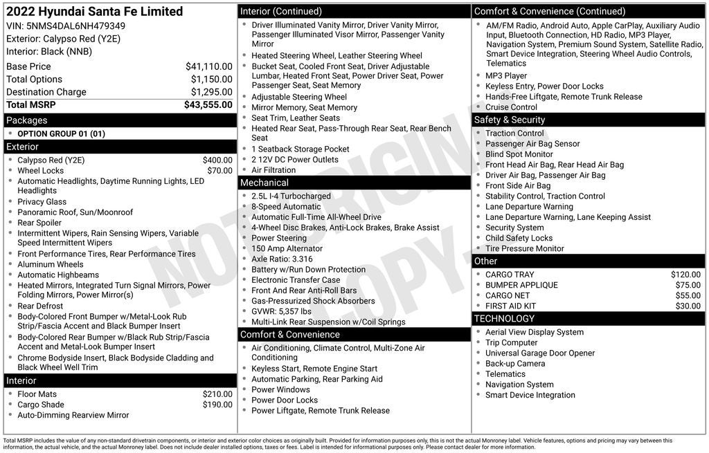 2022 Hyundai SANTA FE Limited