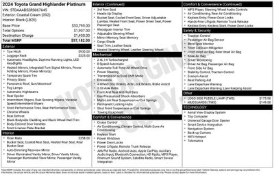 2024 Toyota GRAND HIGHLANDER Platinum