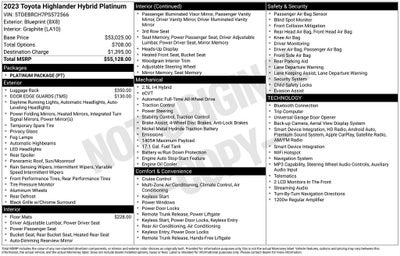 2023 Toyota Highlander Hybrid Platinum