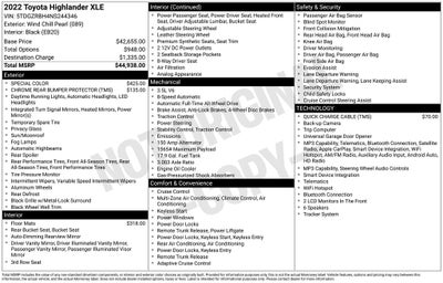 2022 Toyota Highlander XLE
