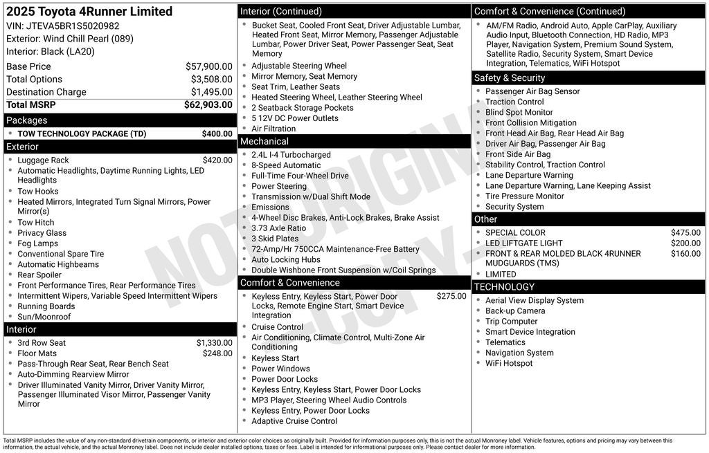 2025 Toyota 4RUNNER Limited