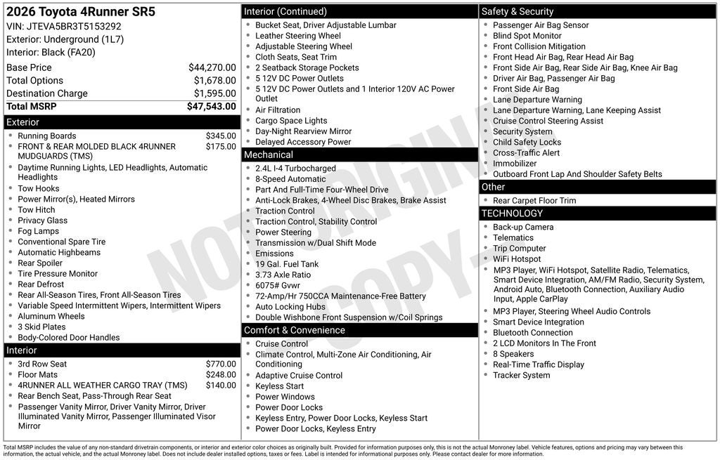 2026 Toyota 4Runner SR5