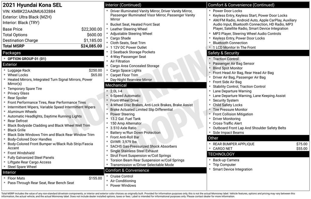 2021 Hyundai KONA SEL