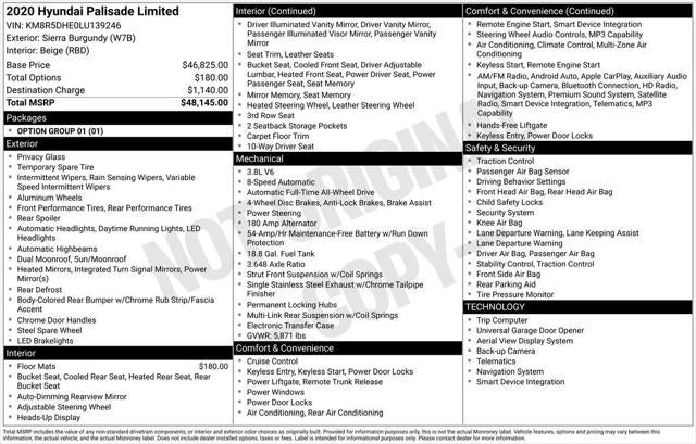 2020 Hyundai PALISADE Limited