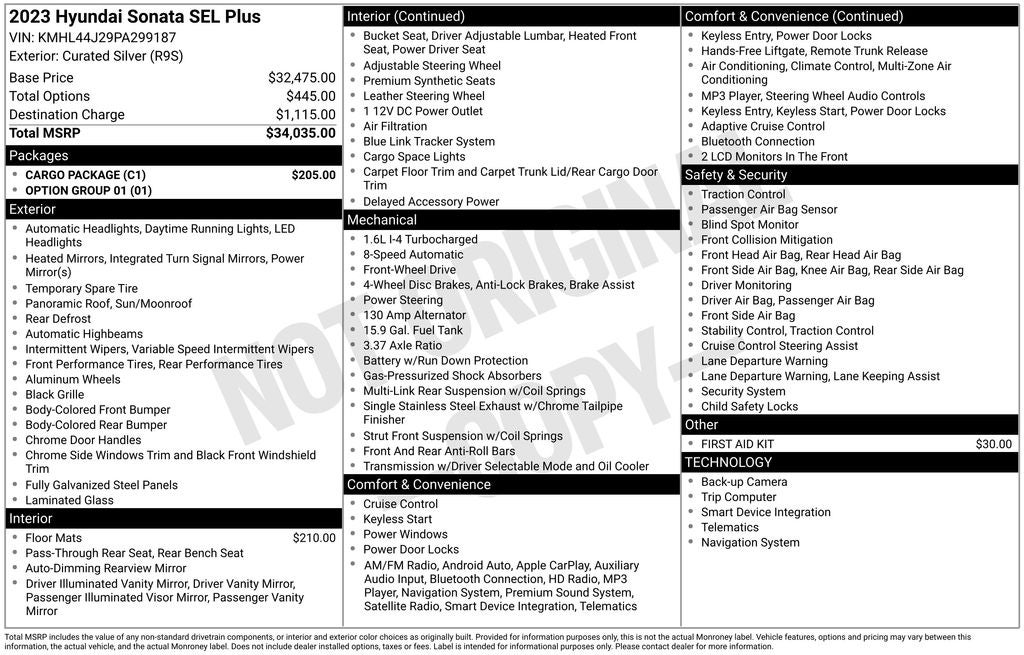 2023 Hyundai SONATA SEL Plus