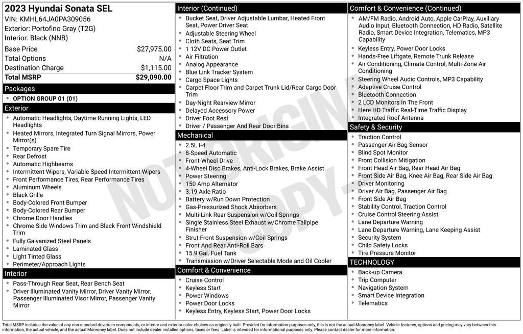 2023 Hyundai SONATA SEL