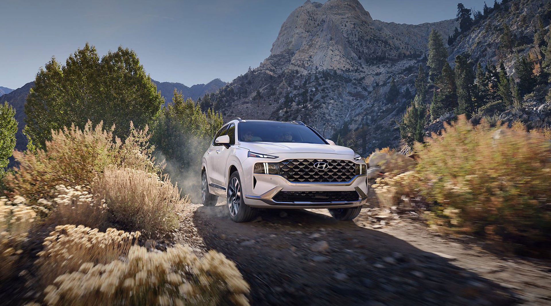 Hyundai SUV driving on rough terrain - Fitzgerald Hyundai of Rockville in Rockville MD