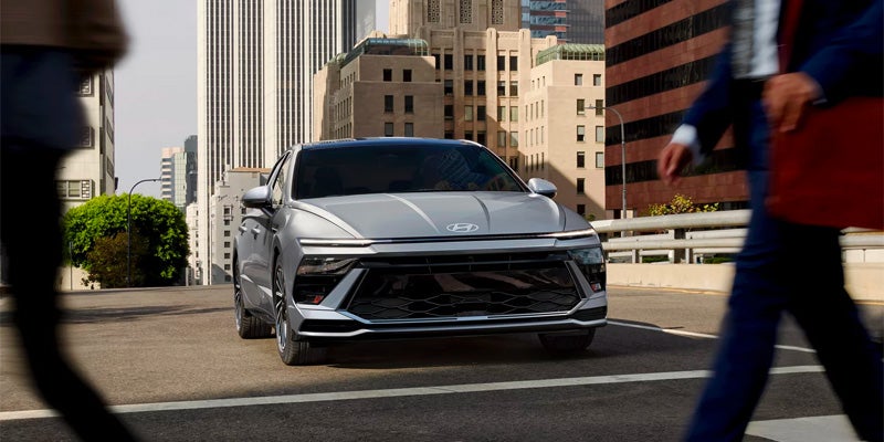 Hyundai Sonata in motion on the road