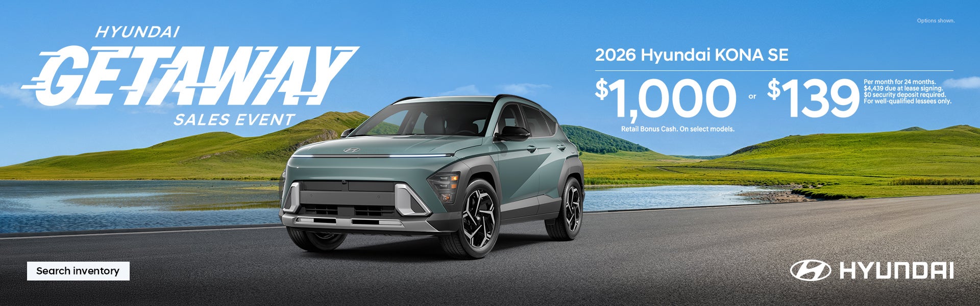 2026 Hyundai Kona Lease or Bonus Cash Offer