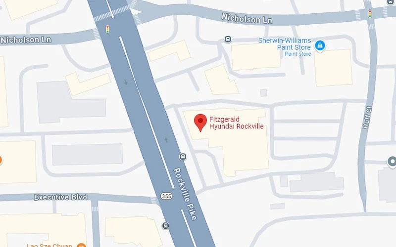 Fitzgerald Hyundai of Rockville in Rockville MD map